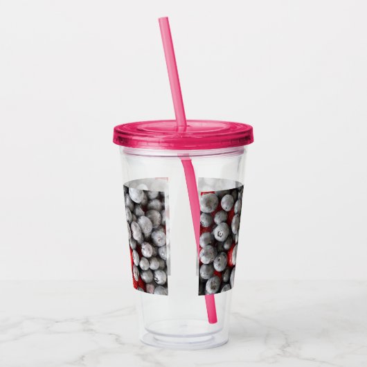 Dus Berry Lovely - Acryl Sipper Tumbler Acryl Drinkbeker (Links)