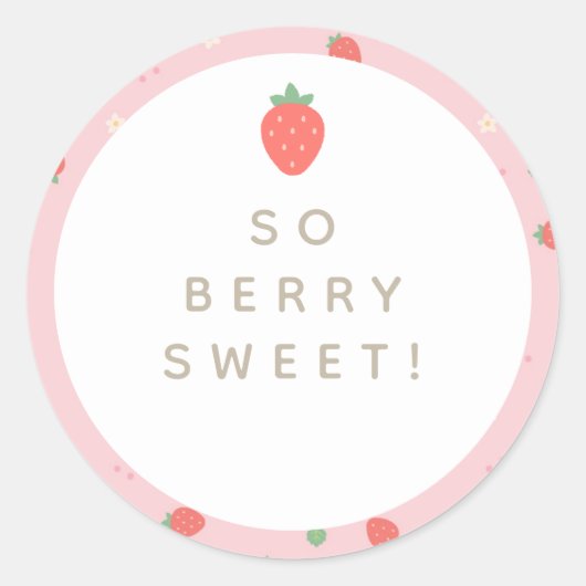 Dus Berry Sweet. Aardbeift Labels (Voorkant)