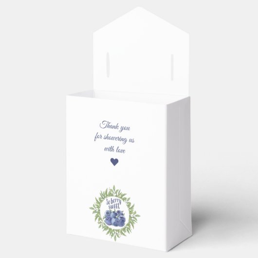 Dus Berry Sweet Baby op weg naar bosbessen Bedankdoosjes (Geopend)