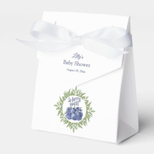 Dus Berry Sweet Baby op weg naar bosbessen Bedankdoosjes (Voorkant Zijde)