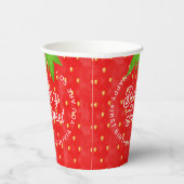 Dus Berry Sweet Strawberry Birthday Papieren Bekers (Rechts)