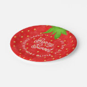 Dus Berry Sweet Strawberry Birthday Papieren Bordje (Gekanteld)