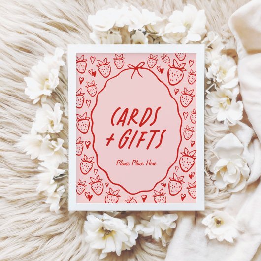 Dus Berry Sweet Whimsical Coquette Kaarten & Gesch Poster