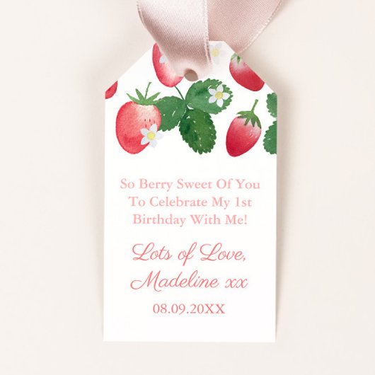 Dus berry zoet van je aardbeienfeest voor Labels Cadeaulabel