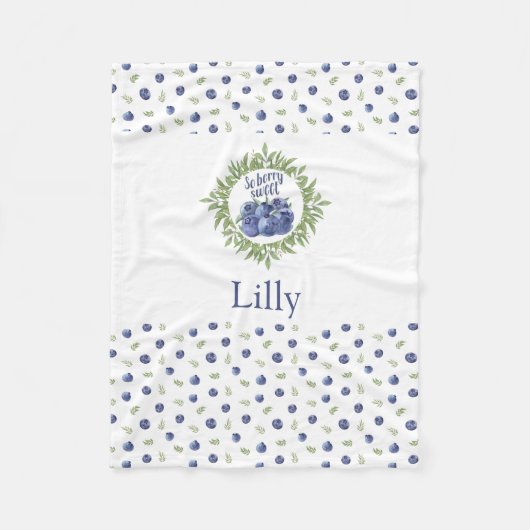 Dus bessen zoete naam deken met bosbessen (Voorkant)