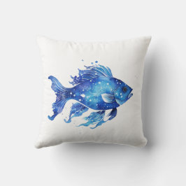 Dus Blauwe Vis Klein Kussen