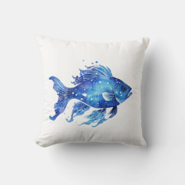 Dus Blauwe Vis Klein Kussen