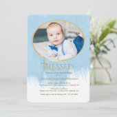 Dus "Blessed Photo Religious Invitation" Kaart (Staand voorkant)