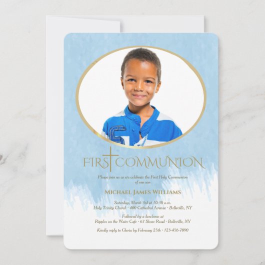 Dus "Blessed Photo Religious Invitation" Kaart (Voorkant)