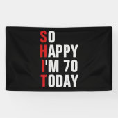 Dus Blij dat ik 70 70ste verjaardag banner / achte (Horizontaal)