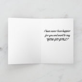 DUS ** BLIJ** VOOR U!!! JIJ GAAT MEISJE!!!! KAART (Binnen)