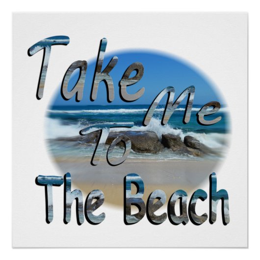 DUS breng me naar het strand. Perfect Poster (Voorkant)
