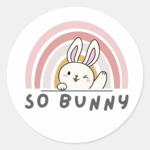 Dus Bunny Ronde Sticker
