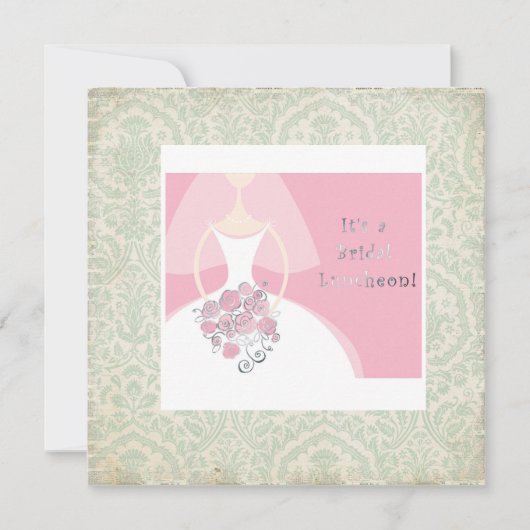 Dus chic Bridal Luncheon-uitnodiging Kaart (Voorkant)