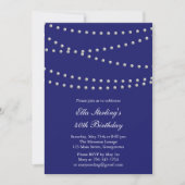 Dus Chic Pearls Birthday Invitation (indigo) Kaart (Voorkant)