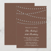 Dus Chic Pearls Birthday Invitation Kaart (Voorkant / Achterkant)