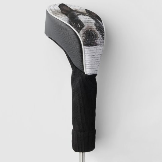 Dus Cute Boston Terrier Dog Golfheadcover (Schuin)