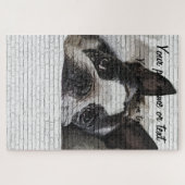 Dus Cute Boston Terrier Dog Legpuzzel (Horizontaal)