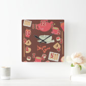 Dus Cute en Dim Sum! Vierkante Klok (Huis)