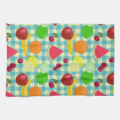 Dus Cute Fruit Aqua Checktern Theedoek (Horizontaal)