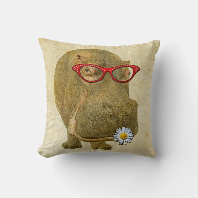 Dus Cute Hippopotamus Pillow! Kussen (Voorkant)