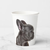 Dus Cute Puppy French Bulldog Papieren Bekers (Achterkant)