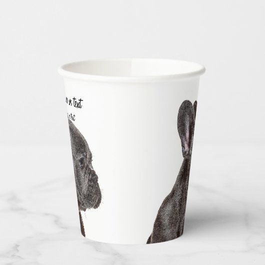 Dus Cute Puppy French Bulldog Papieren Bekers (Links)