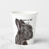 Dus Cute Puppy French Bulldog Papieren Bekers (Voorkant)