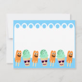 Dus Cute Summer Fun nodigt uit Kaart (Achterkant)