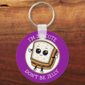 Dus Cute, wees niet Jelly | PB&J Sandwich Sleutelhanger (Voorkant)