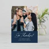 Dus dankbare marinescheepvaart 2 Foto Thanksgiving Folie Feestdagenkaart (Staand Voorkant)