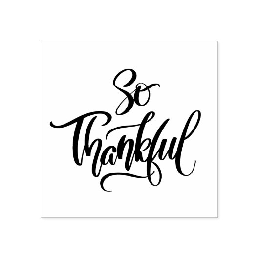 Dus dankbare penseelkalligrafie rubberstempel (Afrduk)