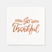 Dus dankbare penseelkalligrafie servet (Voorkant)