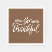 Dus dankbare penseelkalligrafie servet (Voorkant)