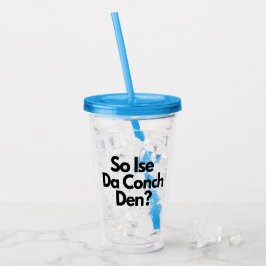 Dus dat is de conch dan Bahamas Caribisch gebied Acryl Drinkbeker