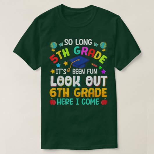 Dus de lange 5de graad 6de hier kom ik Afstuderen T-shirt (Design voorkant)