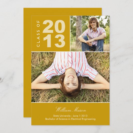 Dus de Voorrode Uitnodiging van het Afstuderen (Voorkant / Achterkant)