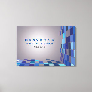 DUS DIGITAL Bar Bat Mitzvah Sign In Board Canvas Afdruk