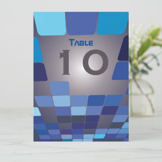 DUS DIGITAL Bar Bat Mitzvah Table Seating Kaart (Staand voorkant)