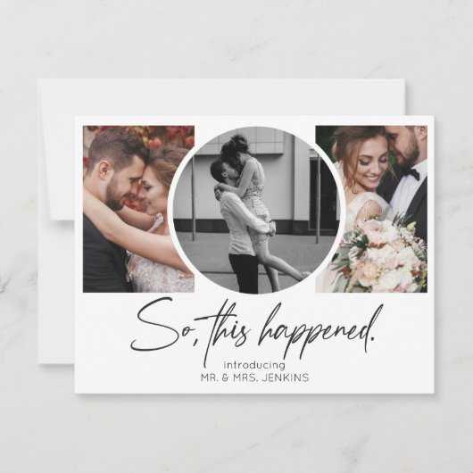 Dus Dit Gebeurde Galerij Multi Foto Elopement Kaart (Voorkant)