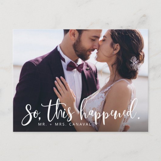 Dus dit gebeurde op de foto van de loling aankondigingskaart (Voorkant)