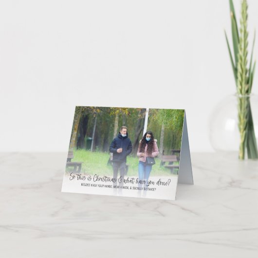 Dus dit is Kerstmis wat je foto hebt gemaakt Feestdagen Kaart (Voorkant)