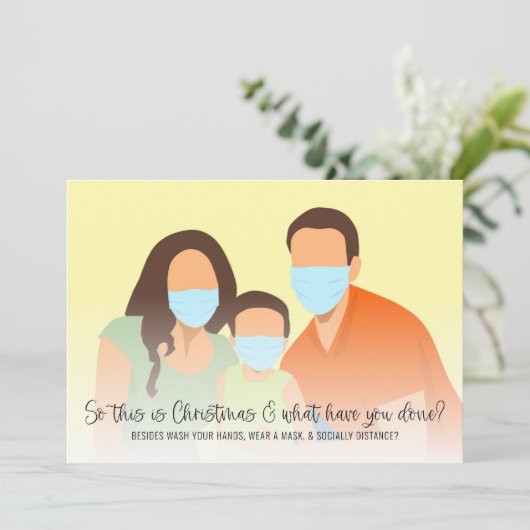 Dus dit is Kerstmis wat je foto hebt gemaakt Feestdagenkaart (Staand voorkant)