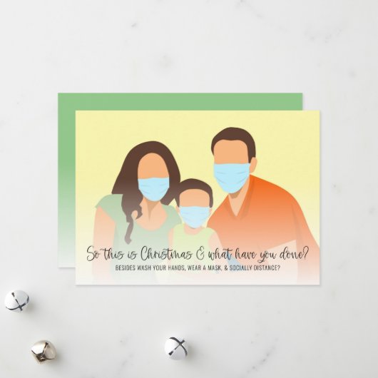 Dus dit is Kerstmis wat je foto hebt gemaakt Feestdagenkaart (Voorkant / Achterkant in situ)