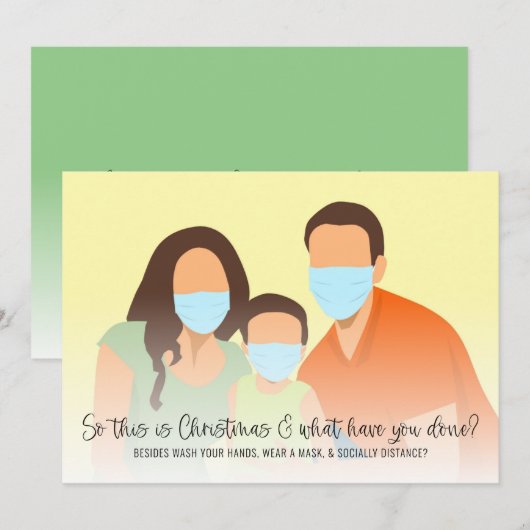 Dus dit is Kerstmis wat je foto hebt gemaakt Feestdagenkaart (Voorkant / Achterkant)