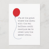 Dus dit jaar zal ik Clown volgen in Storm Drain Briefkaart (Voorkant)