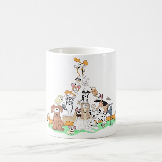 Dus dus lang dachshund en de top hond beagle koffiemok (Center)