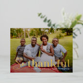 Dus een dankbare Thanksgiving voor Folie Folie Feestdagenkaart (Staand Voorkant)