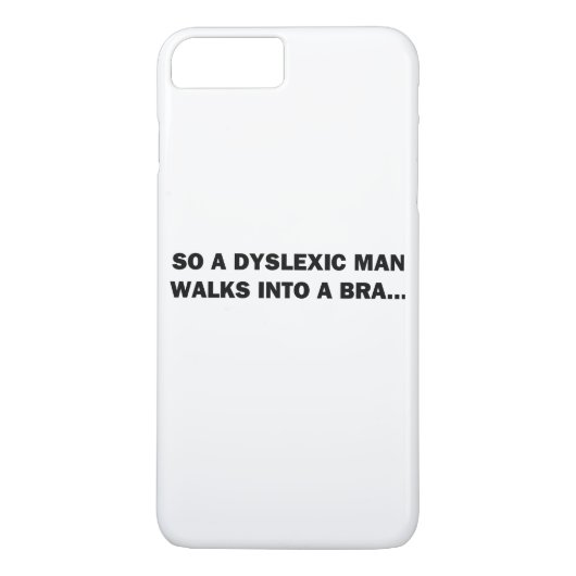 Dus een dyslectische man loopt een beha binnen Case-Mate iPhone case (Achterkant)