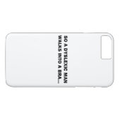 Dus een dyslectische man loopt een beha binnen Case-Mate iPhone case (Achterkant (Horizontaal))